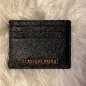 Michael Kors Black Saffiano Leather Card Case